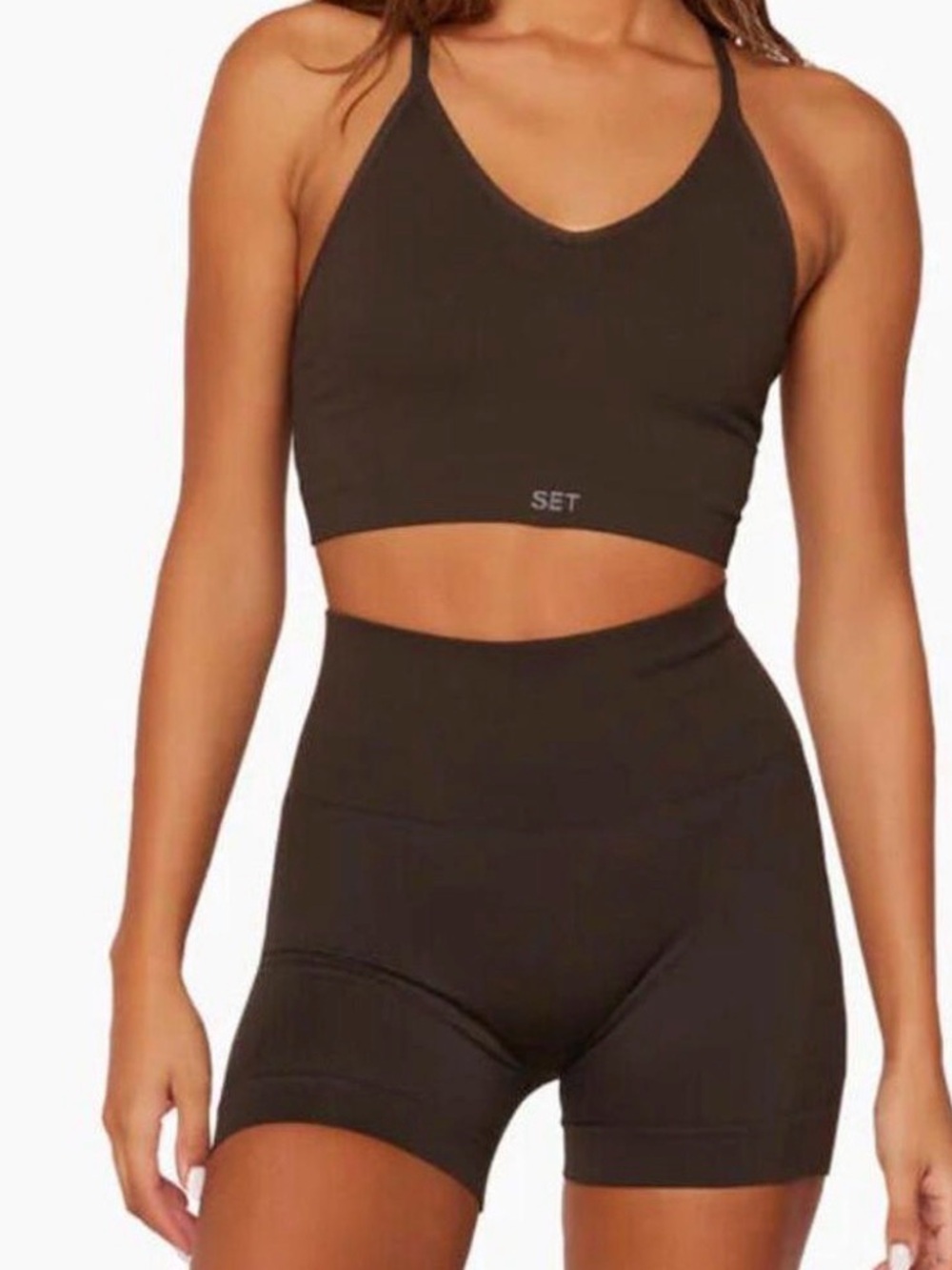 SET Active Brown Sculptflex High-Waist Bike Shorts